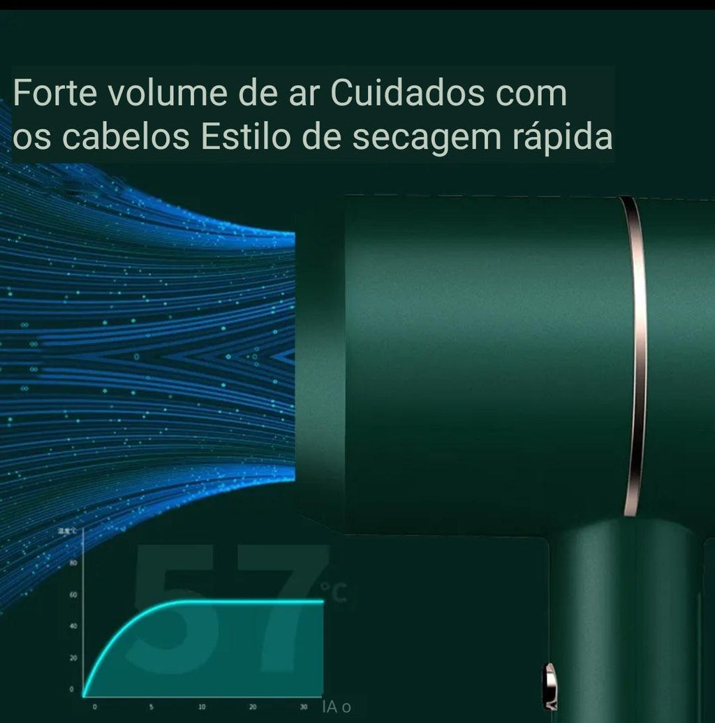 Novo secador de cabelo de alta potência. eletrodoméstico, secador